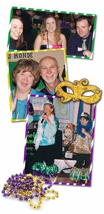 Images from a previous Martha's Task Mardi Gras fund raiser.